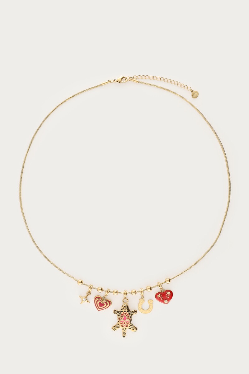 My jewellery Mystic bedel ketting met luipaard