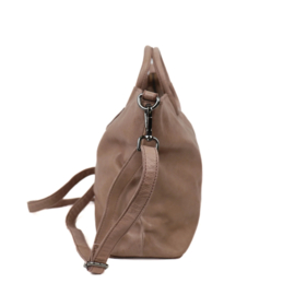 Bear design Hand-/schoudertas 'Jasmijn' taupe L