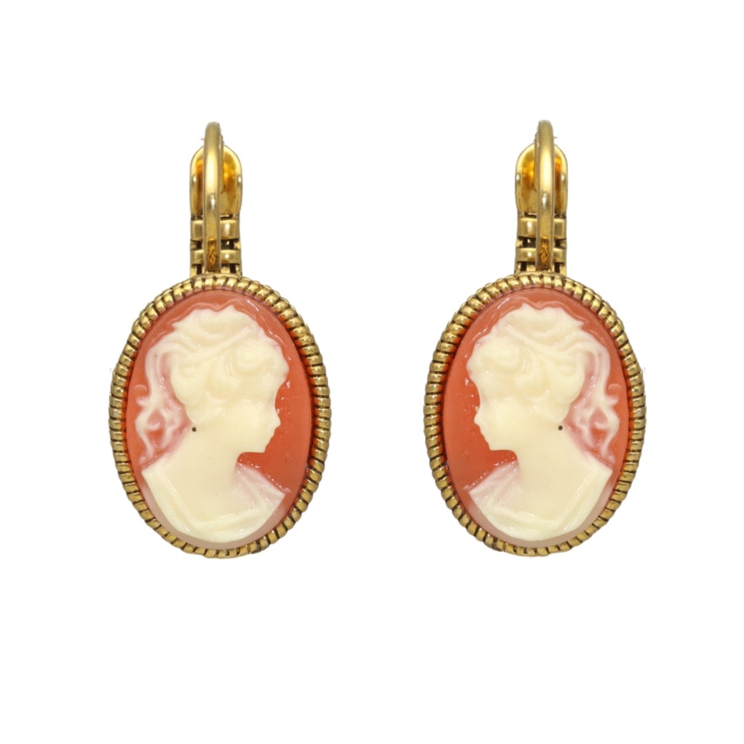 Camps & Camps oorbellen Cameo Coral