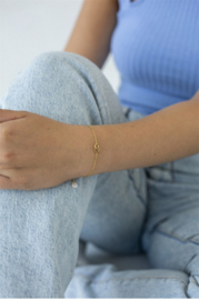 Go Dutch Label armband Double Circle Bracelet goud 14K