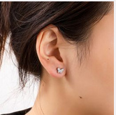 Go Dutch Label oorbellen Crackled Butterfly Stud zilver
