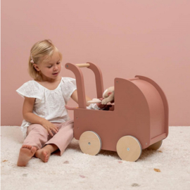 Little Dutch | Houten poppenwagen incl. pop