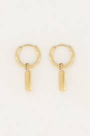 My Jewellery oorbellen | oorringen rechthoek goud
