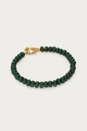 My Jewellery Donkergroene armband met kralen