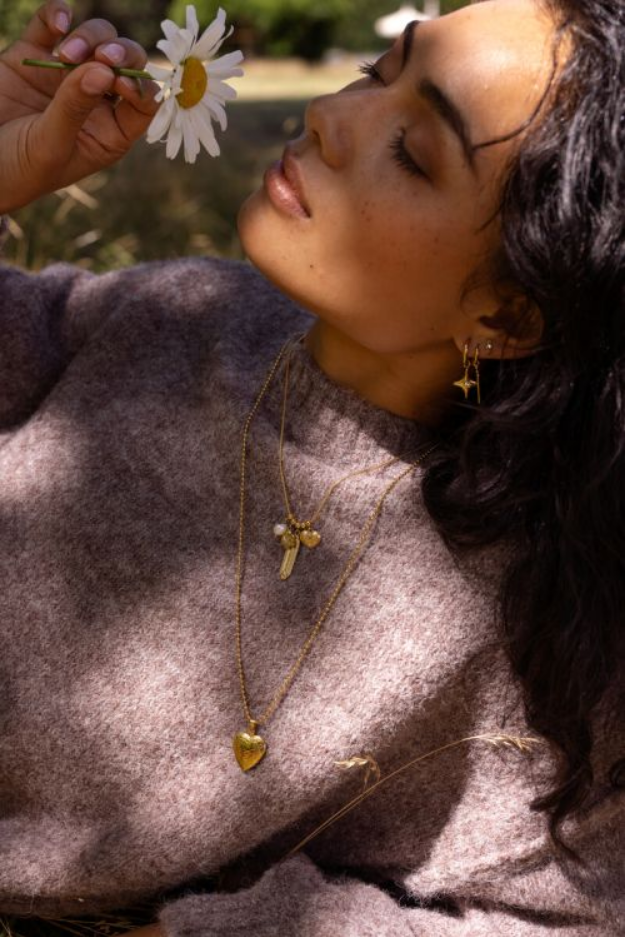 My Jewellery Mystic lange ketting met medaillon hart