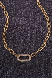 My Jewellery ketting | schakelketting met strass bedel goud*