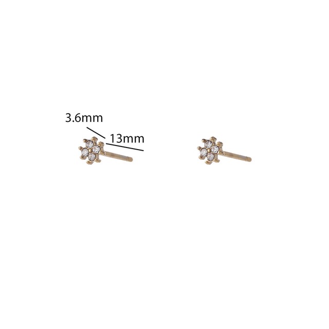 Go Dutch Label kleine klaver strass stud