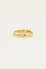 My jewellery ring | goud iconic ring gevlochten