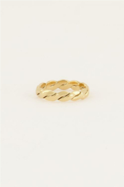 My jewellery ring | goud iconic ring gevlochten.*