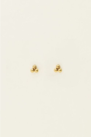 My Jewellery oorbellen Universe studs met drie bolletjes goud