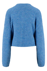zusss vest met broche ocean blauw