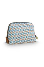 Pip Studio Coby Cosmetic Bag Triangle Small Mojo Blue