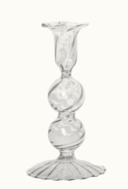 Zusss kandelaar glas bolling L transparant