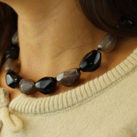 Camps & Camps ketting Hollywood Glamour Gem Necklace black