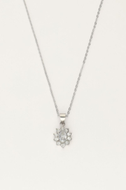 My Jewellery Vintage ketting met transparante strass zilver