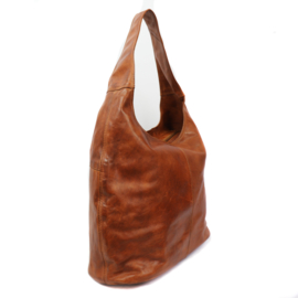 Bear Design | leren buidel- / hobotas "Yvonne"  cognac