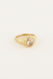 my jewellery ring | we love vintage transparante steen goud.