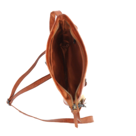 Bear Design kleine schoudertas 'Zoë' cognac
