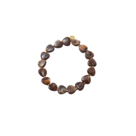 Go Dutch Label armband hearts on a row Bracelet goud