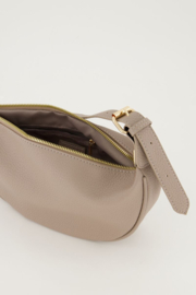 My Jewellery taupe crossbody met gouden rits