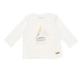 Little Dutch t-shirt lange mouw | boat with flags.