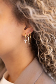 My Jewellery Oorringen met steentje en staaf
