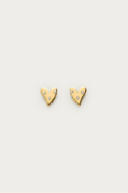 My Jewellery Studs met hart & imitatieparels goud