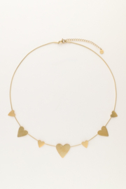 My Jewellery minimalistische ketting met grote & kleine hartjes