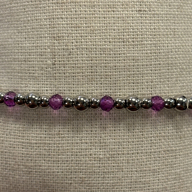 My jewellery stretch armband met kralen zilver