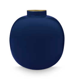 Pip studio metalen  vaas | blauw 23cm