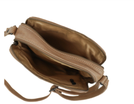 Bear Design schoudertasje 'Irem' gevlochten baltic beige