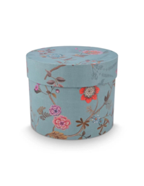 Pip Studio Blooming Tales Set/3 Box Round Blooming Tales Blue-Khaki