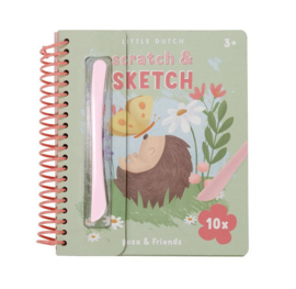 little dutch Kras- en schetsboek Rosa & Friends