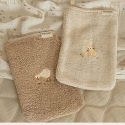 Little Dutch Washandjes set - Wit - Newborn Naturals - Baby Bunny