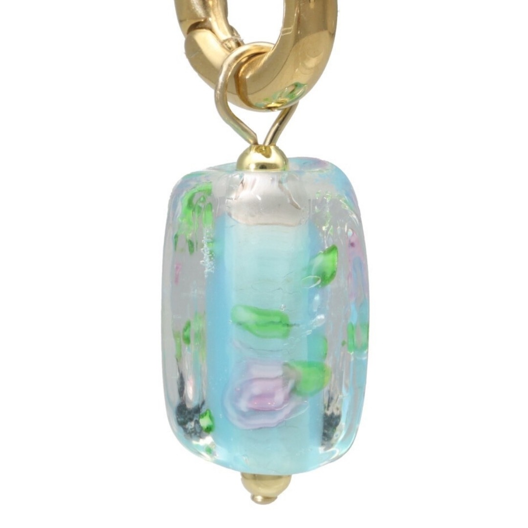 camps & camps oorbellen Glass Bead Aqua