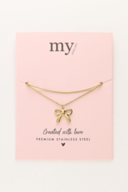 My Jewellery armband strik dubbel goud