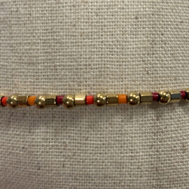 My jewellery stretch armband met kralen goud