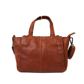 Bear Design hand-/schoudertasje 'Marie' cognac