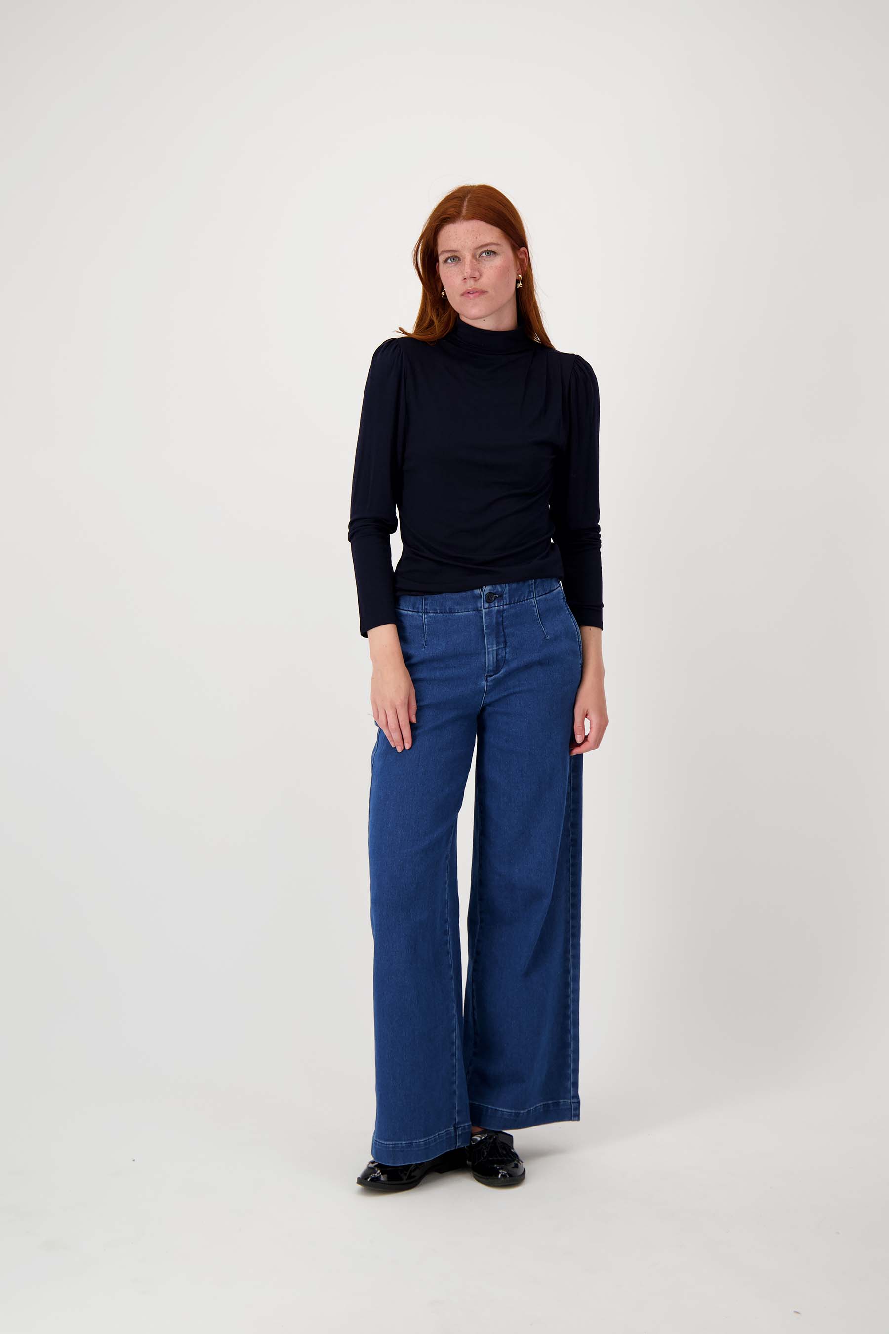 zusss broek top met plooi detail