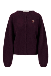 zusss vest met broche burgundy