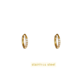Go Dutch Label oorbellen Small Waves Hoop goud