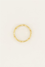 My jewellery ring | goud iconic ring met schakel.*