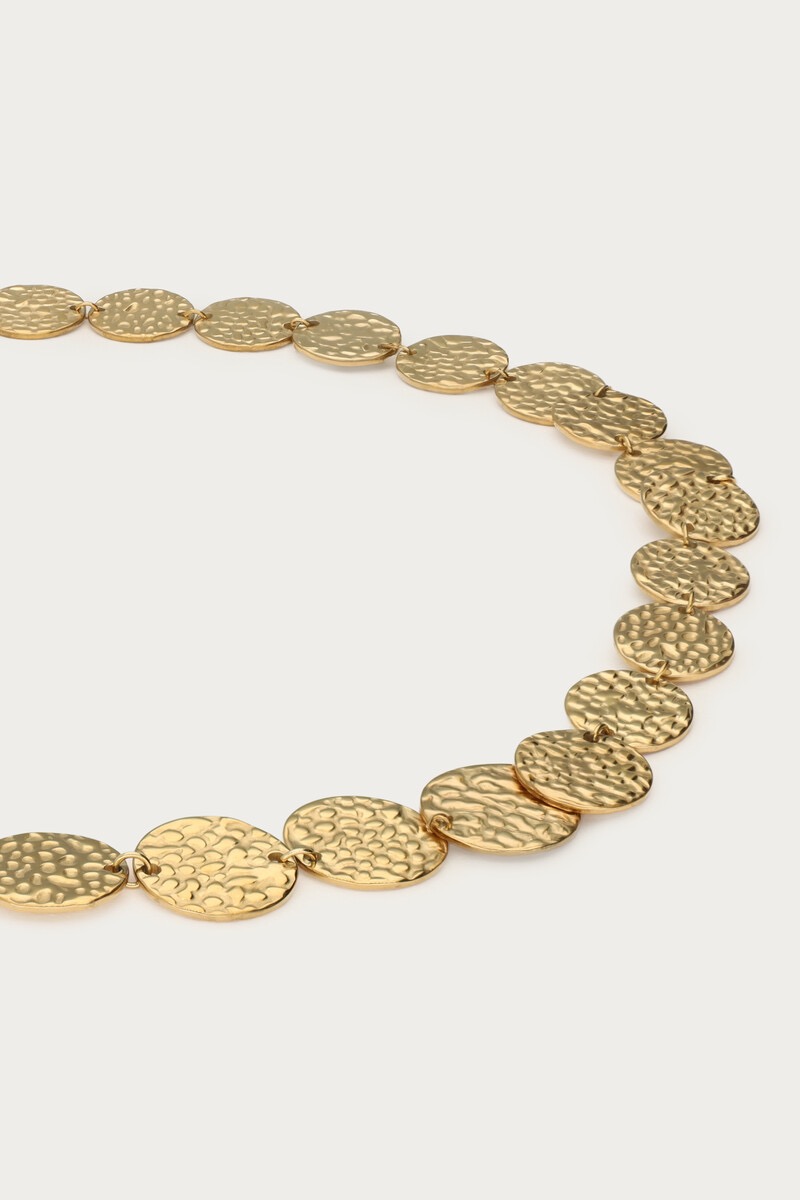 My Jewellery Ketting met munten "hammered" goud