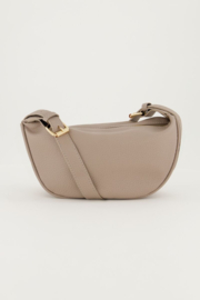 My Jewellery taupe crossbody met gouden rits