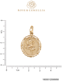 rose en camellia bedel roos ovaal