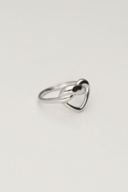 My Jewellery verstelbare ring met getwist hartje zilver