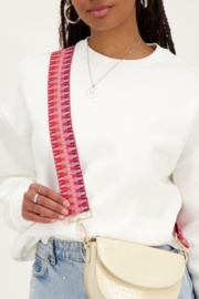 My Jewellery roze bag strap met patroon