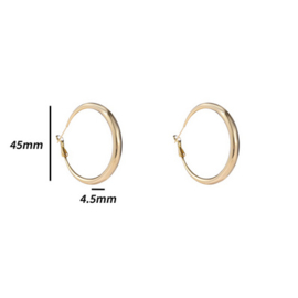 Go Dutch Label oorbellen Classic Creole - 14K