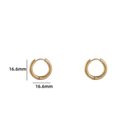 Go Dutch Label oorbellen | hoop 2,5 x 12mm goud