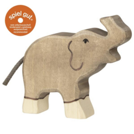 Holztiger olifant, klein, slurf omhoog